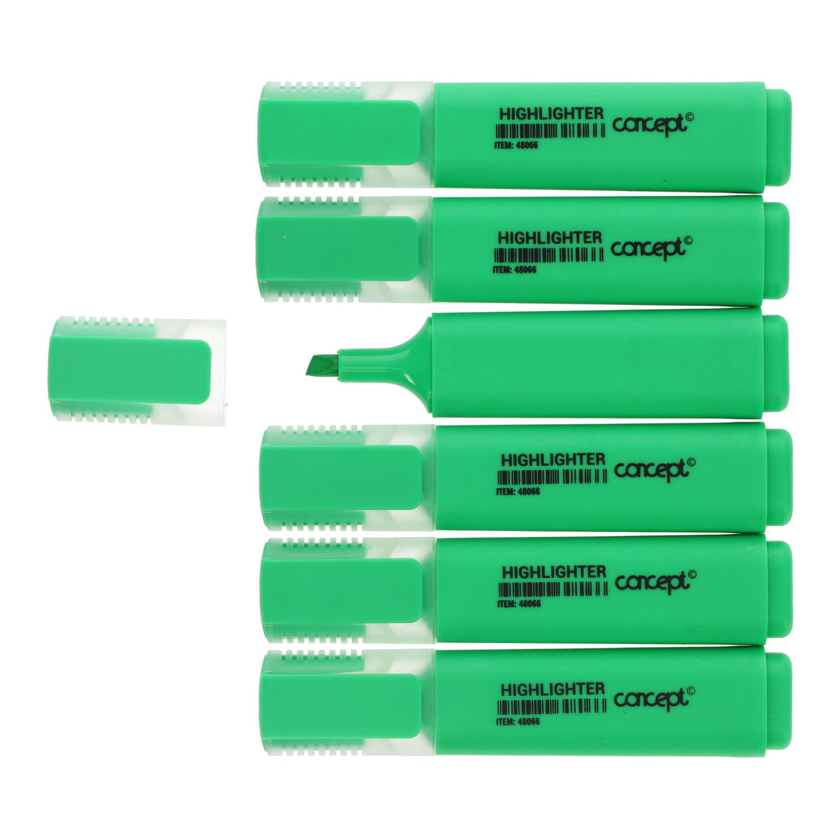 Concept Fluorescent Highlighter - Green - Box of 10