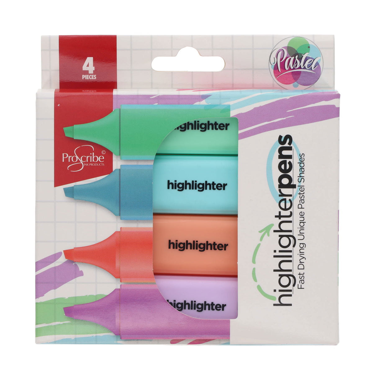 Pro:Scribe Pastel Highlighters - Pack of 4