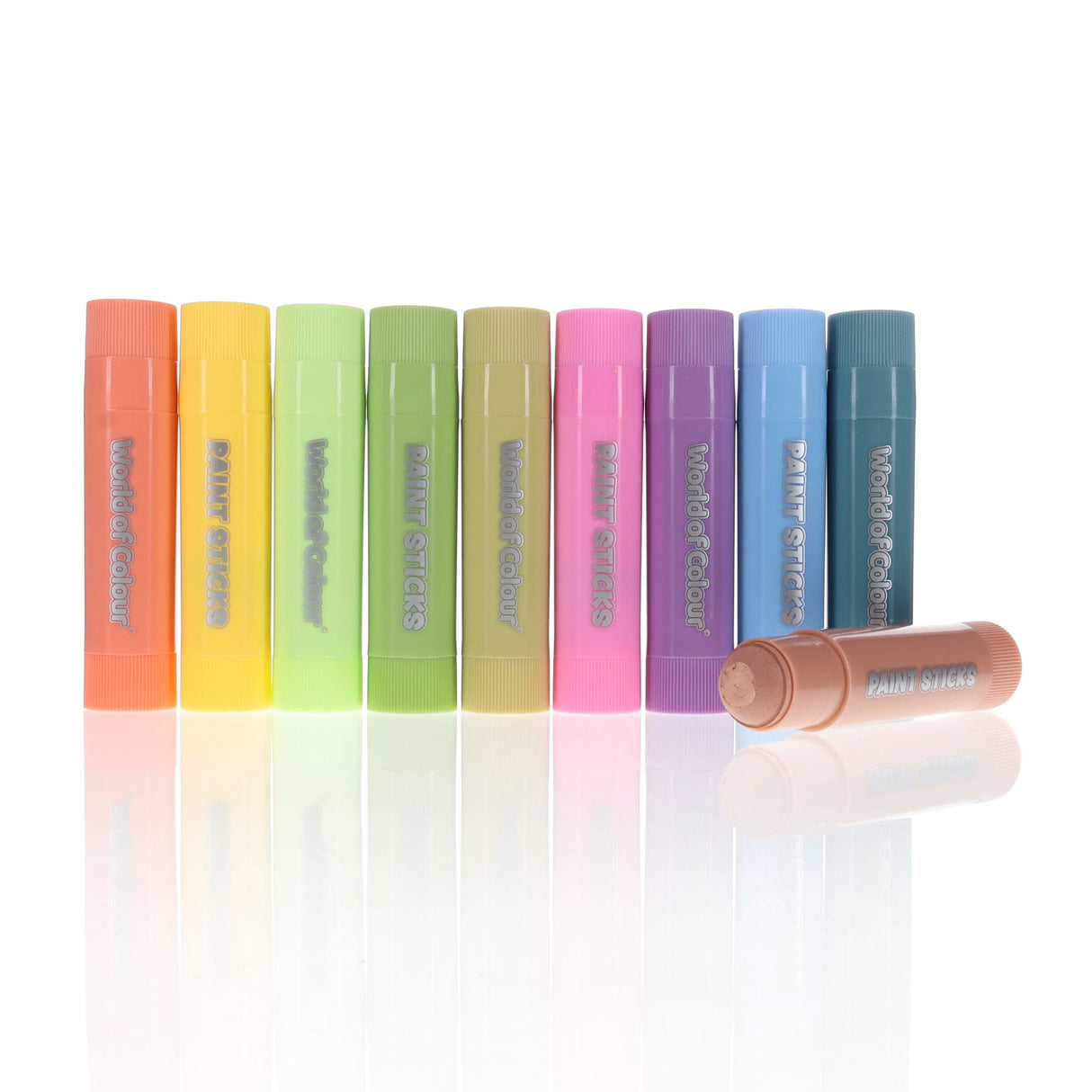 World of Colour Washable Poster Paint Sticks - Pastel - 10g - Pack of 10
