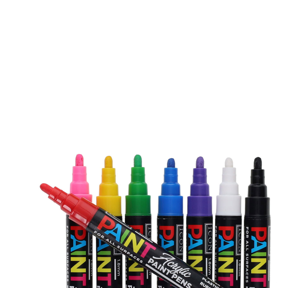 Icon Acrylic Paint Pens - Pack of 8