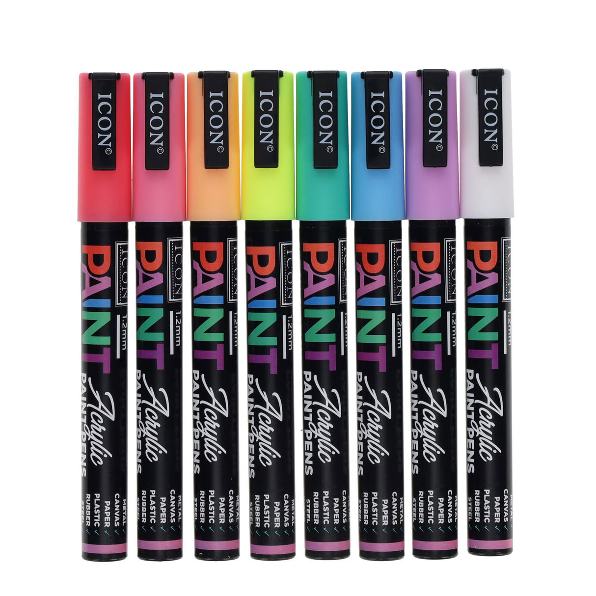 Icon Acrylic Paint Pens - Pastel - Pack of 8
