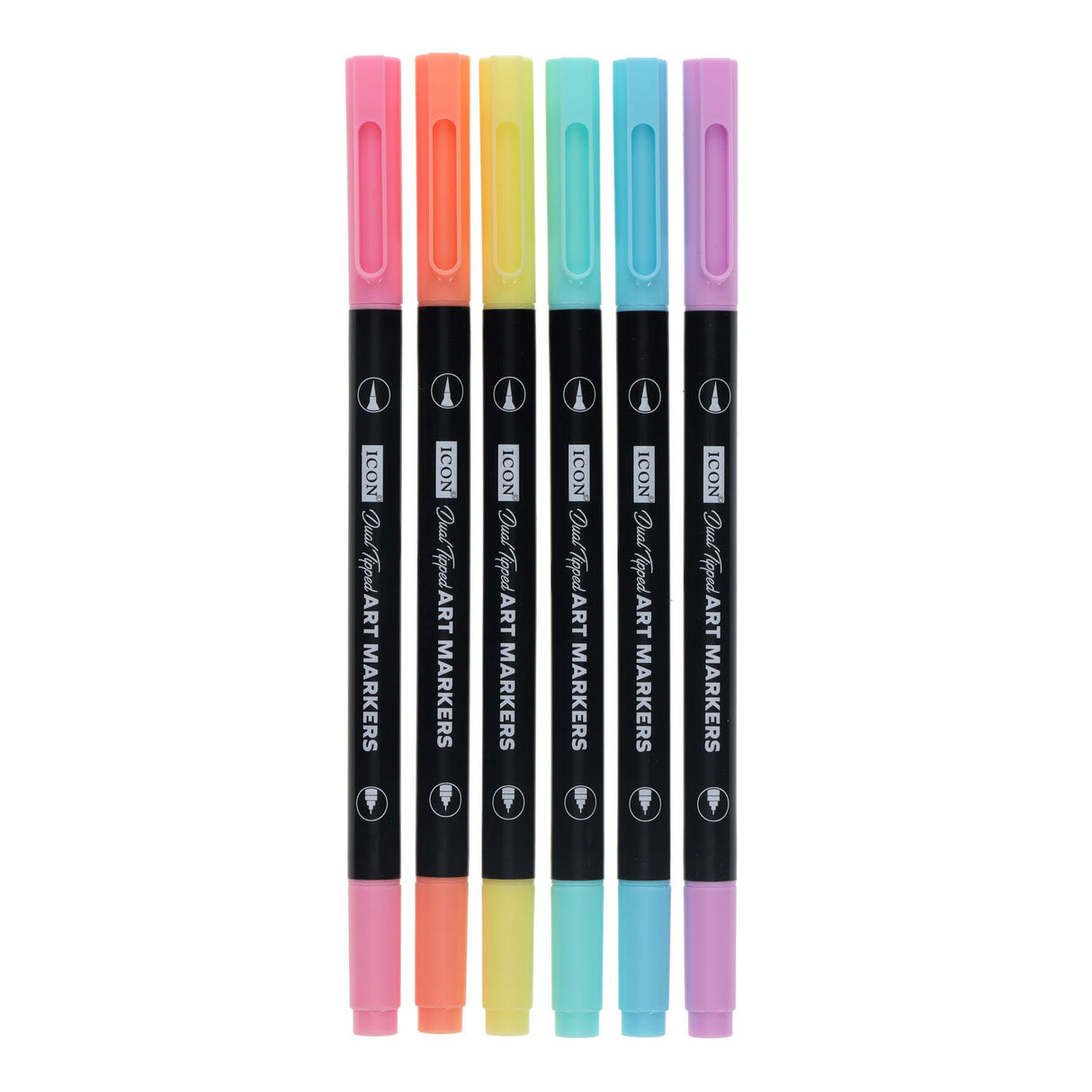 Icon Quick Drying Art Markers - Pastel - Pack of 6