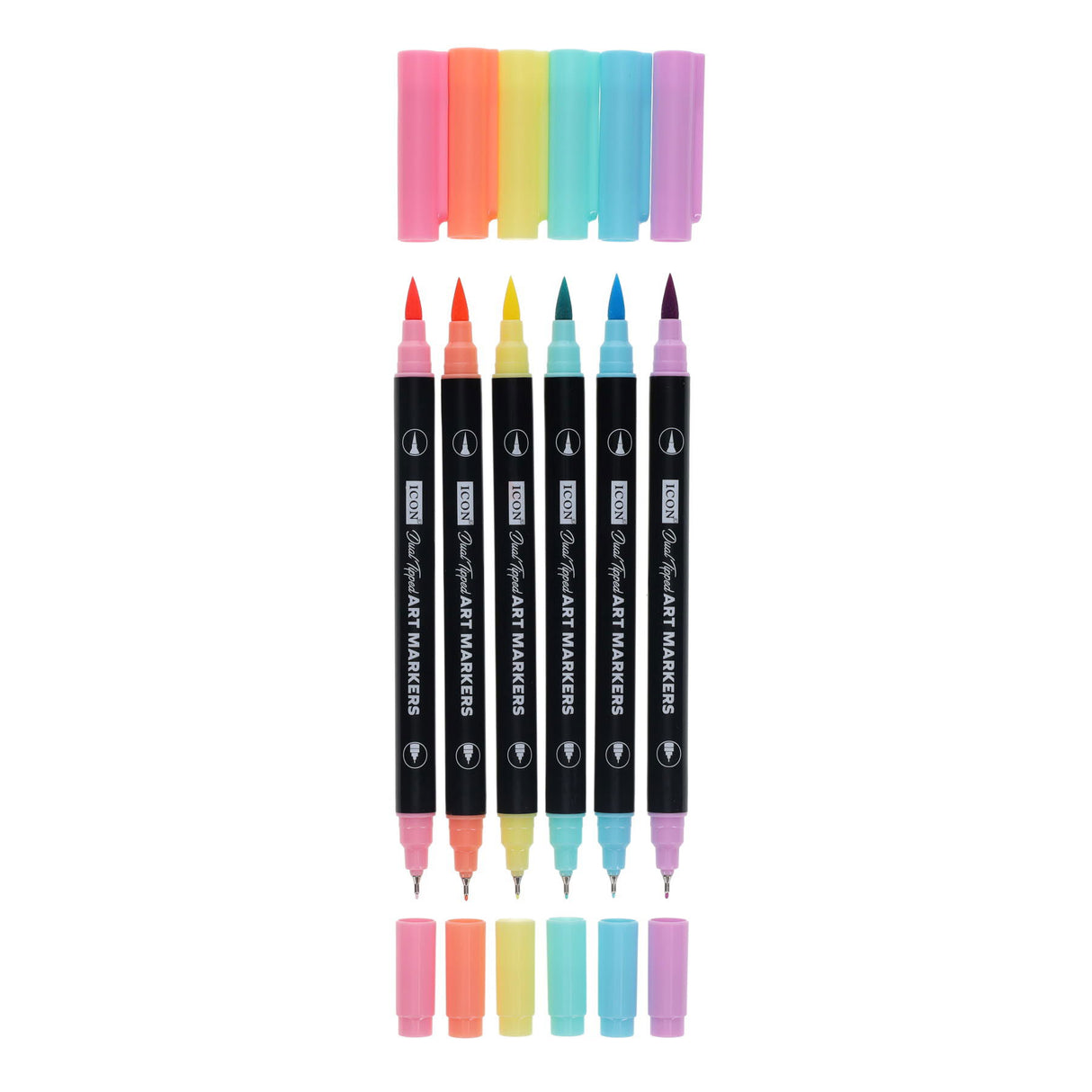 Icon Quick Drying Art Markers - Pastel - Pack of 6
