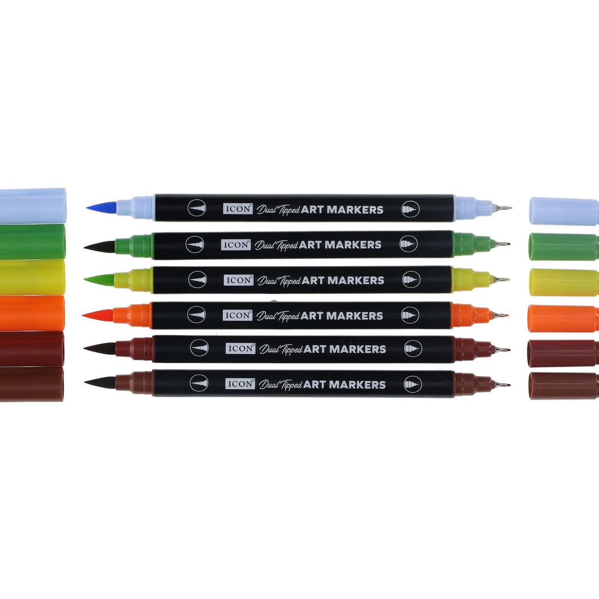 Icon Quick Drying Art Markers - Nature - Pack of 6
