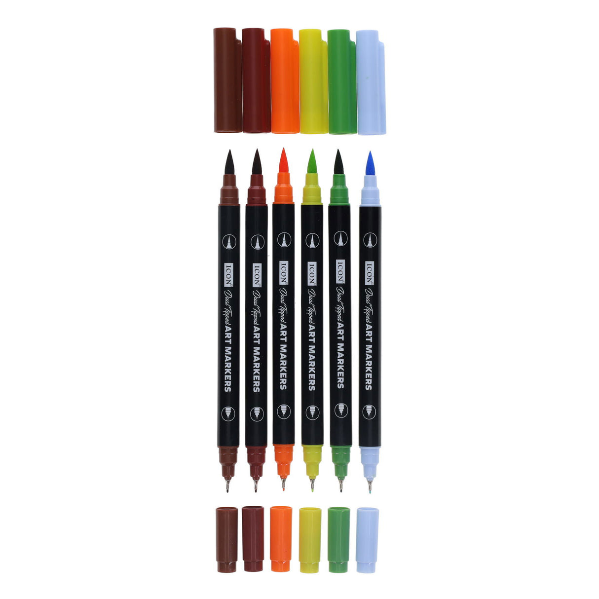Icon Quick Drying Art Markers - Nature - Pack of 6