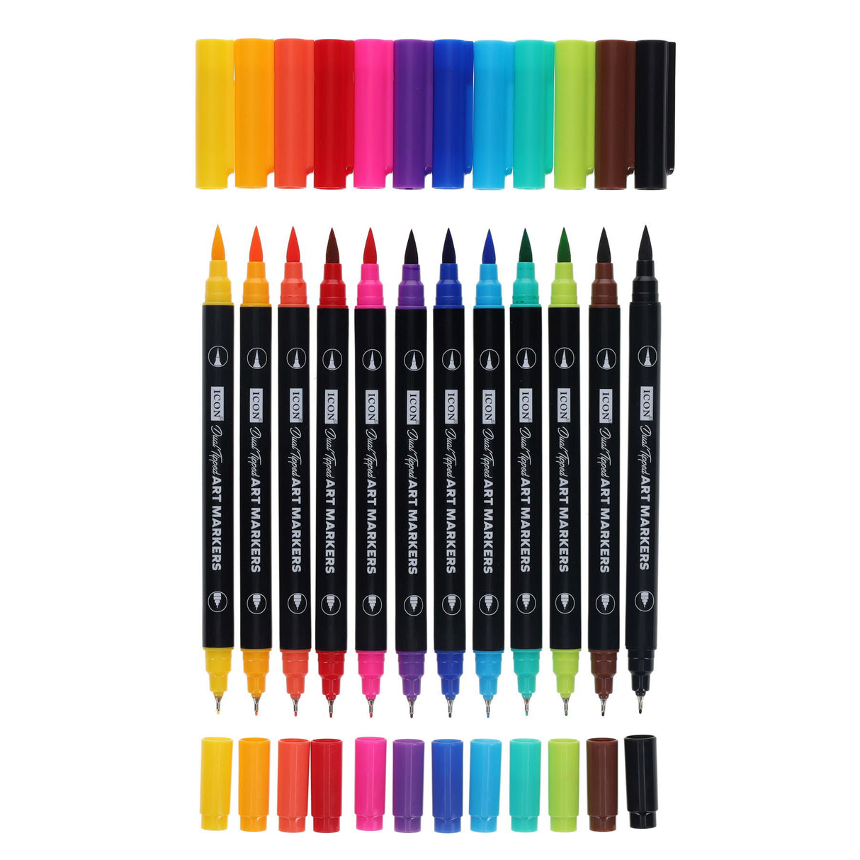 Icon Quick Drying Art Markers - Spectrum - Pack of 12