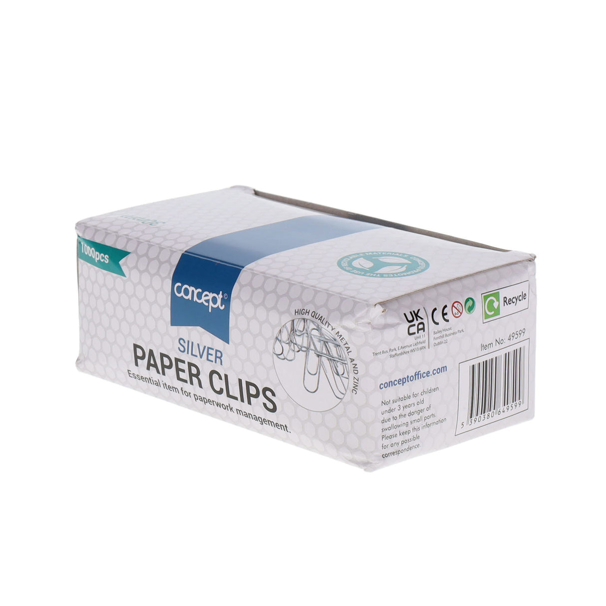 Concept Paper Clips - 30mm - Box of 1000