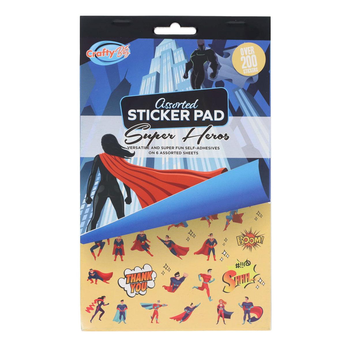 Crafty Bitz 200+ Assorted Sticker Pad - Super Heroes