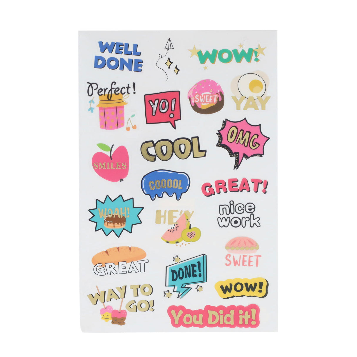 Crafty BItz Assorted Clear Sticker Pad - 6 Sheets - OMG