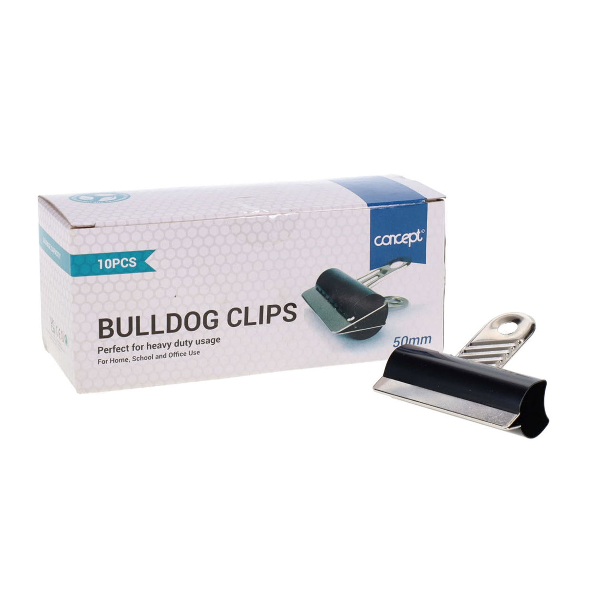 Concept Bulldog Clips - 50mm - Pack of 10