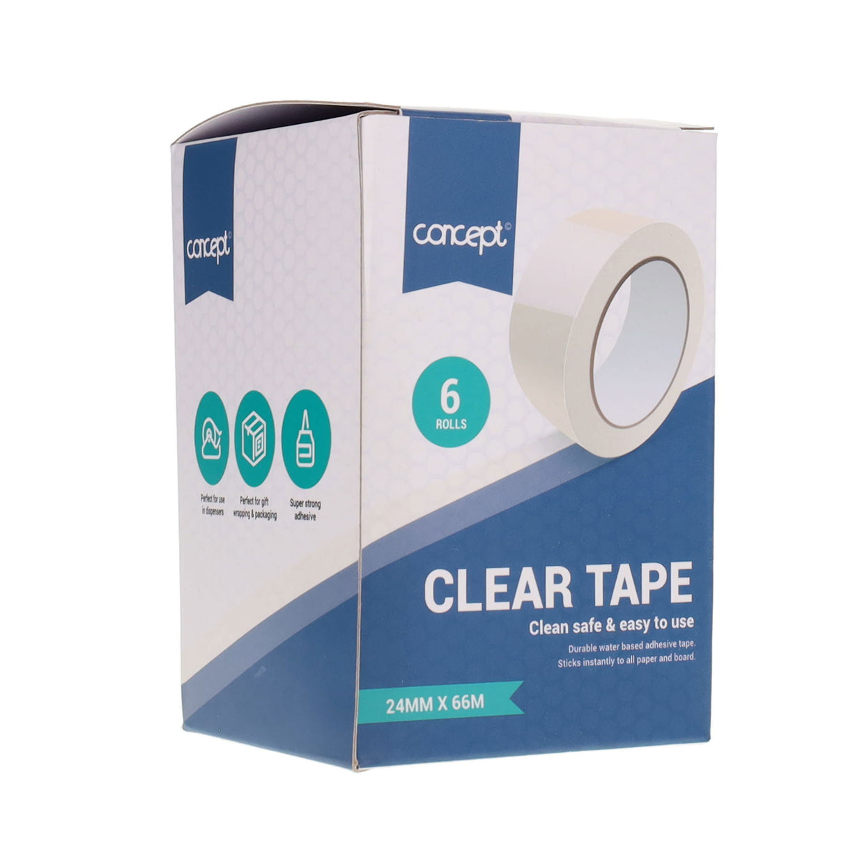 Concept Clear Tape 24mm x 66m - Box of 6