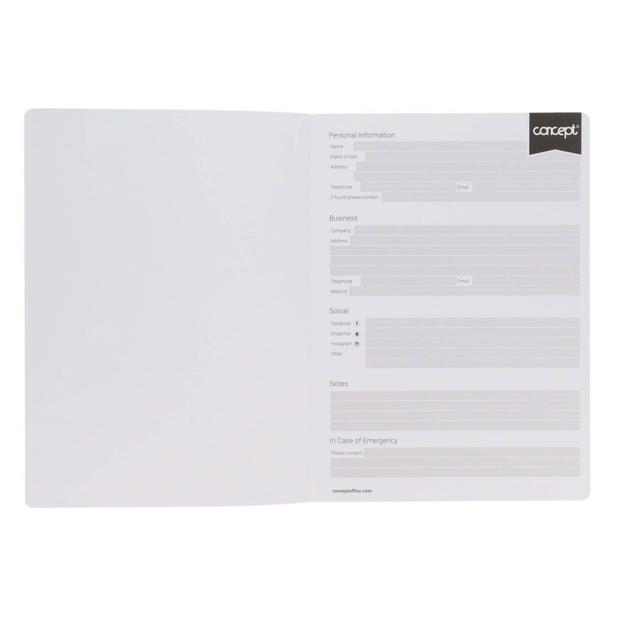 Concept A4 Soft Cover Notebook - 192 Pages - Blue