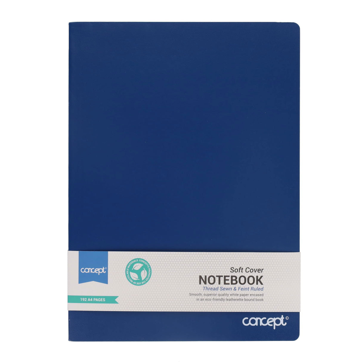 Concept A4 Soft Cover Notebook - 192 Pages - Blue