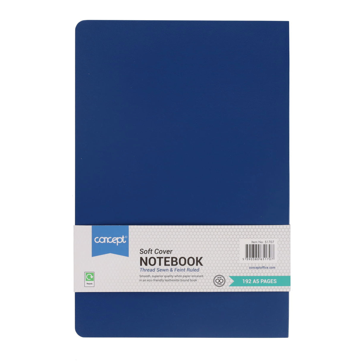 Concept A5 Soft Cover Notebook - 192 Pages - Blue