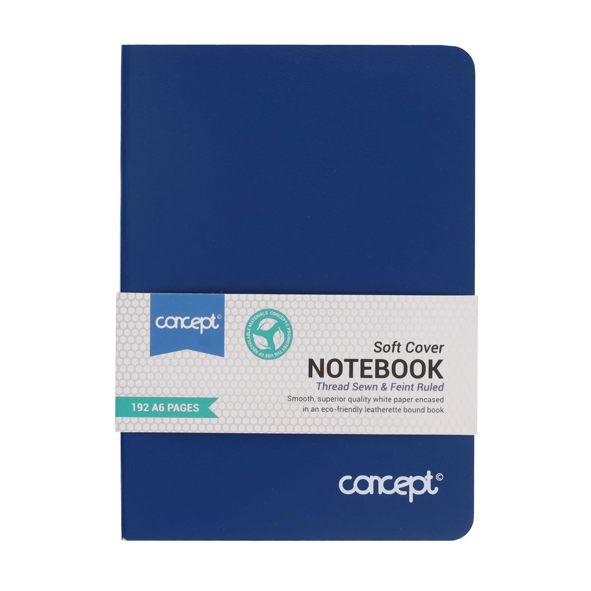 Concept A6 Soft Cover Notebook - 192 Pages - Blue