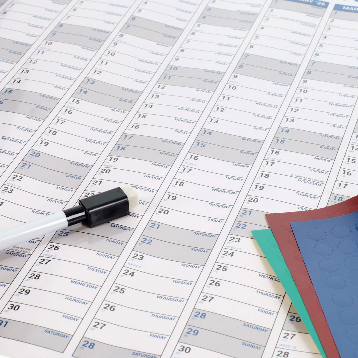 Concept A2 2025/2026 Mid-Year Wall Planner