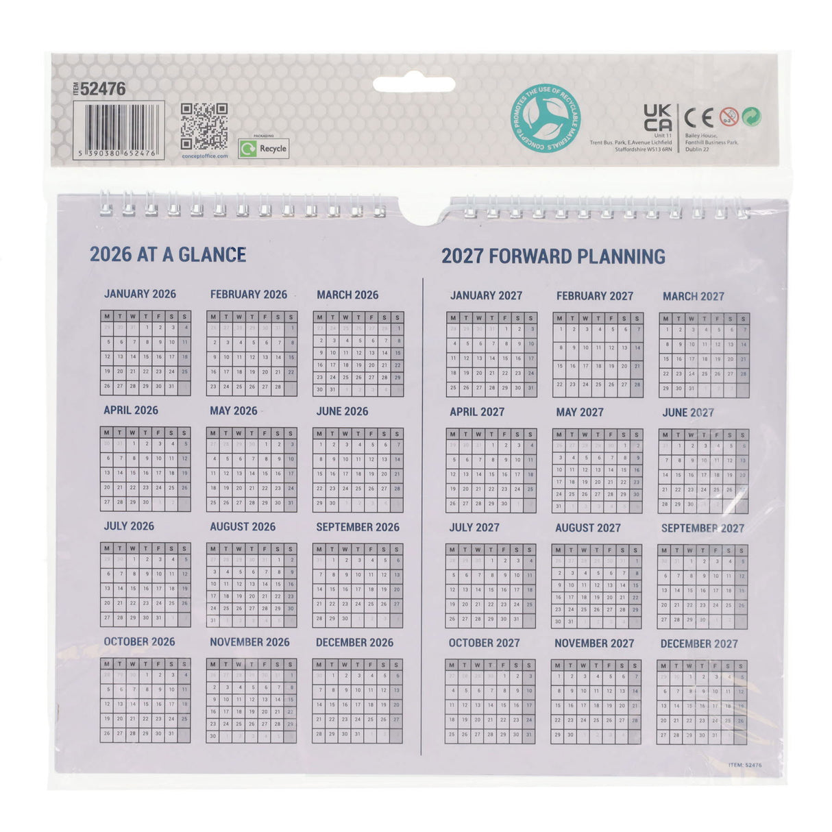 Concept 2026 Easy Glance Monthly Planner
