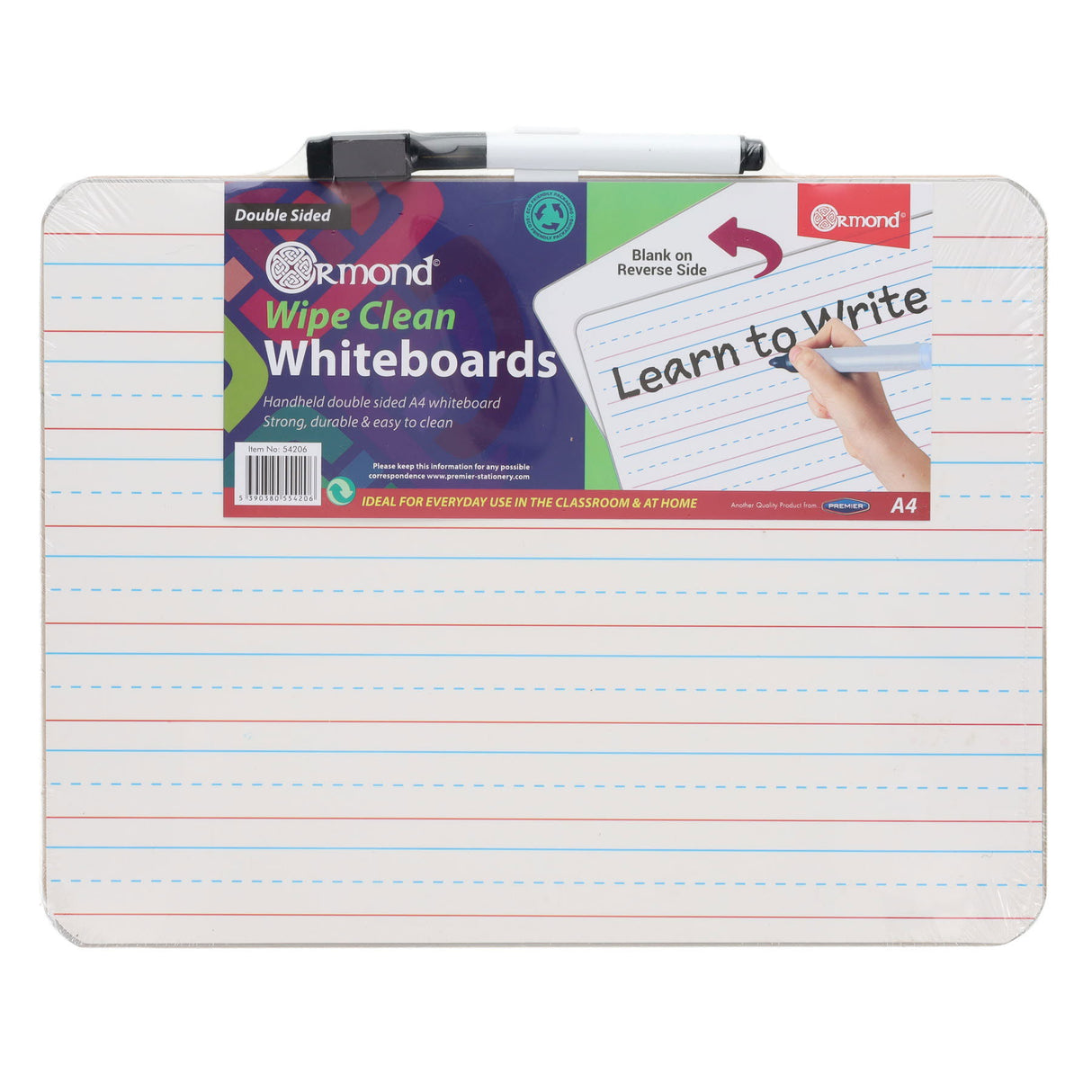 Ormond A4 Writing & Drawing Whiteboard with Marker