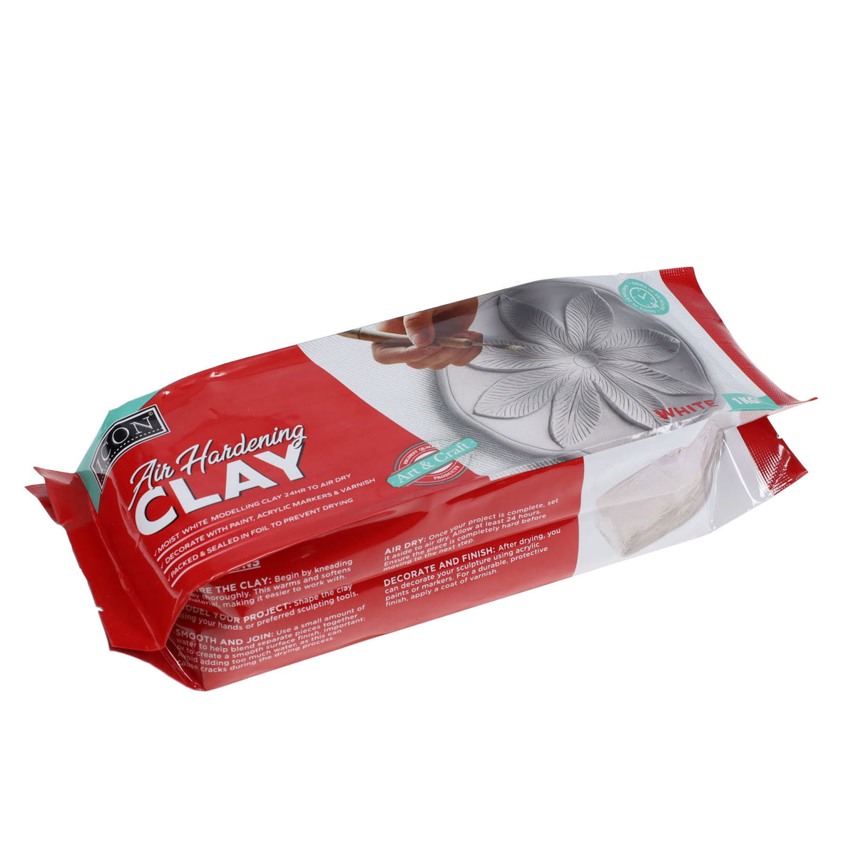 Icon Air Hardening Modelling Clay - White - 1kg