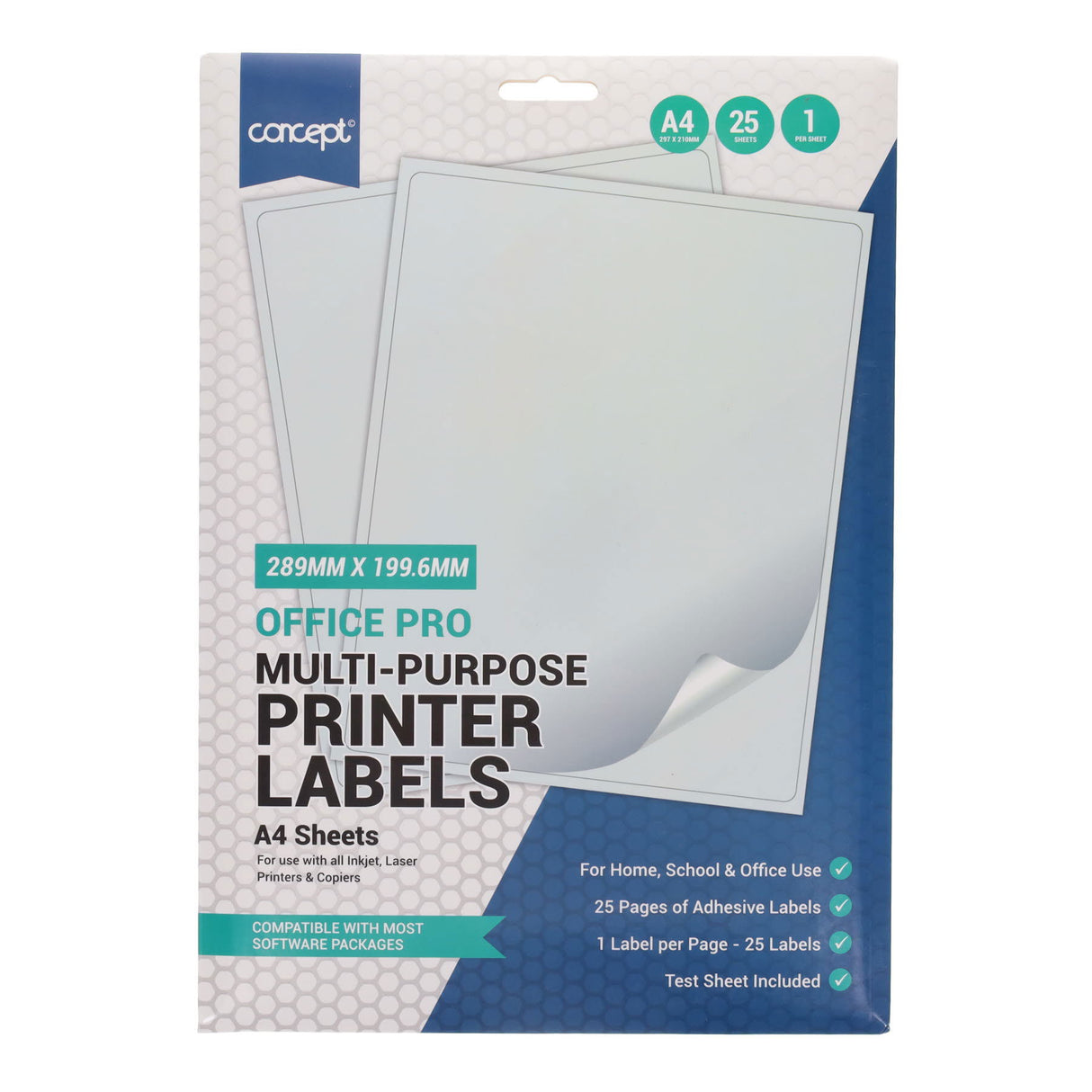 Pro:Form Self Adhesive Multipuprose Labels - 199x289mm - 25 Sheets