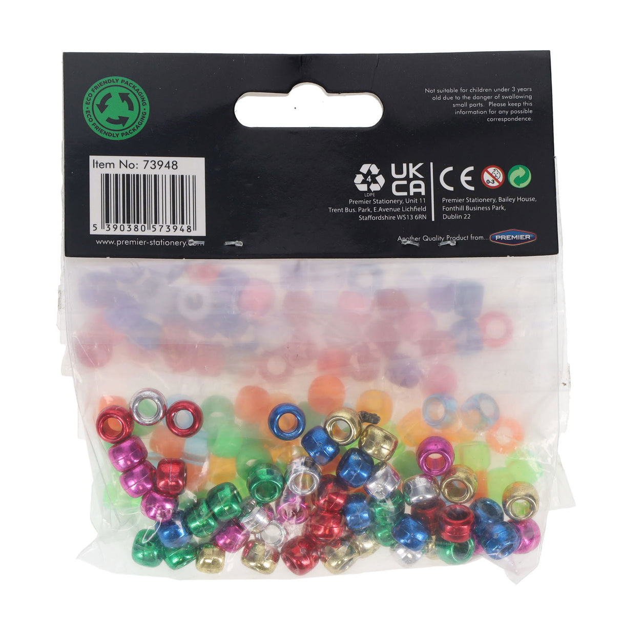 Crafty Bitz Bag of Plastic Beads - 36g