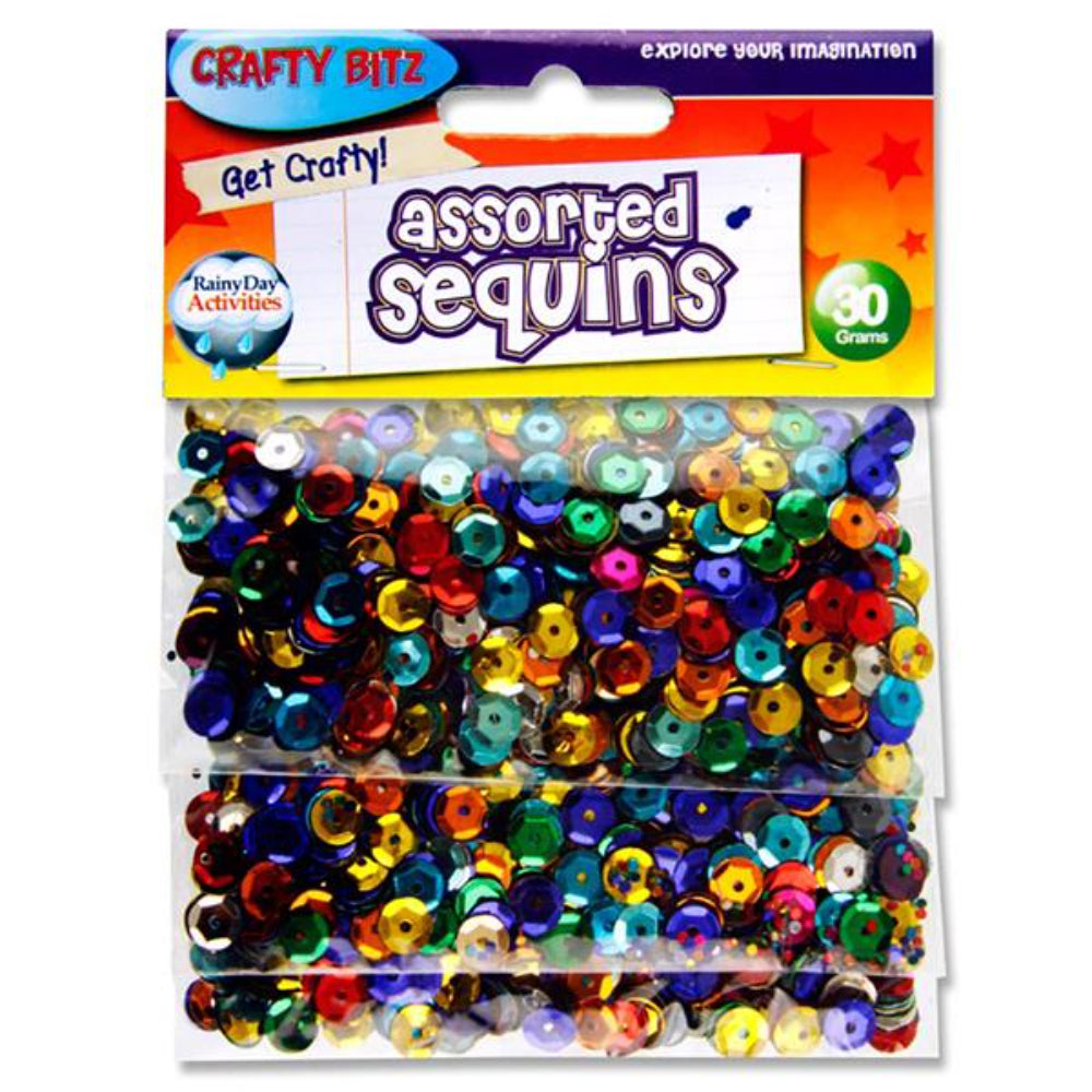 Crafty Bitz Get Crafty Assorted Sequins - 30g Bag