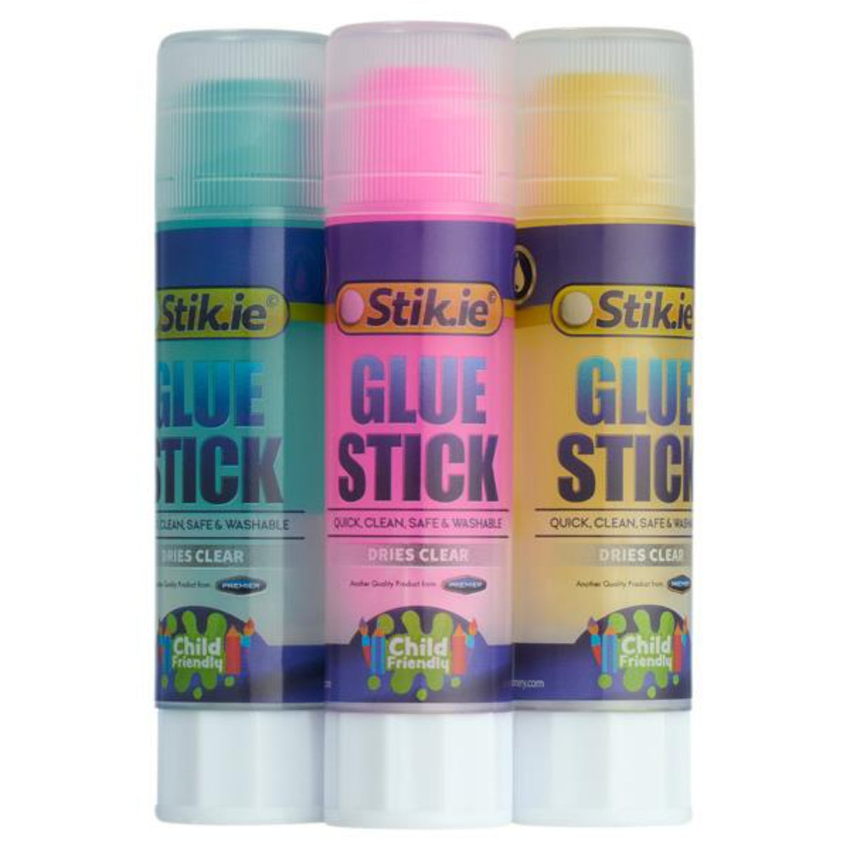 Stik:ie Coloured Transparent Glue Stick - 10g - Box of 24