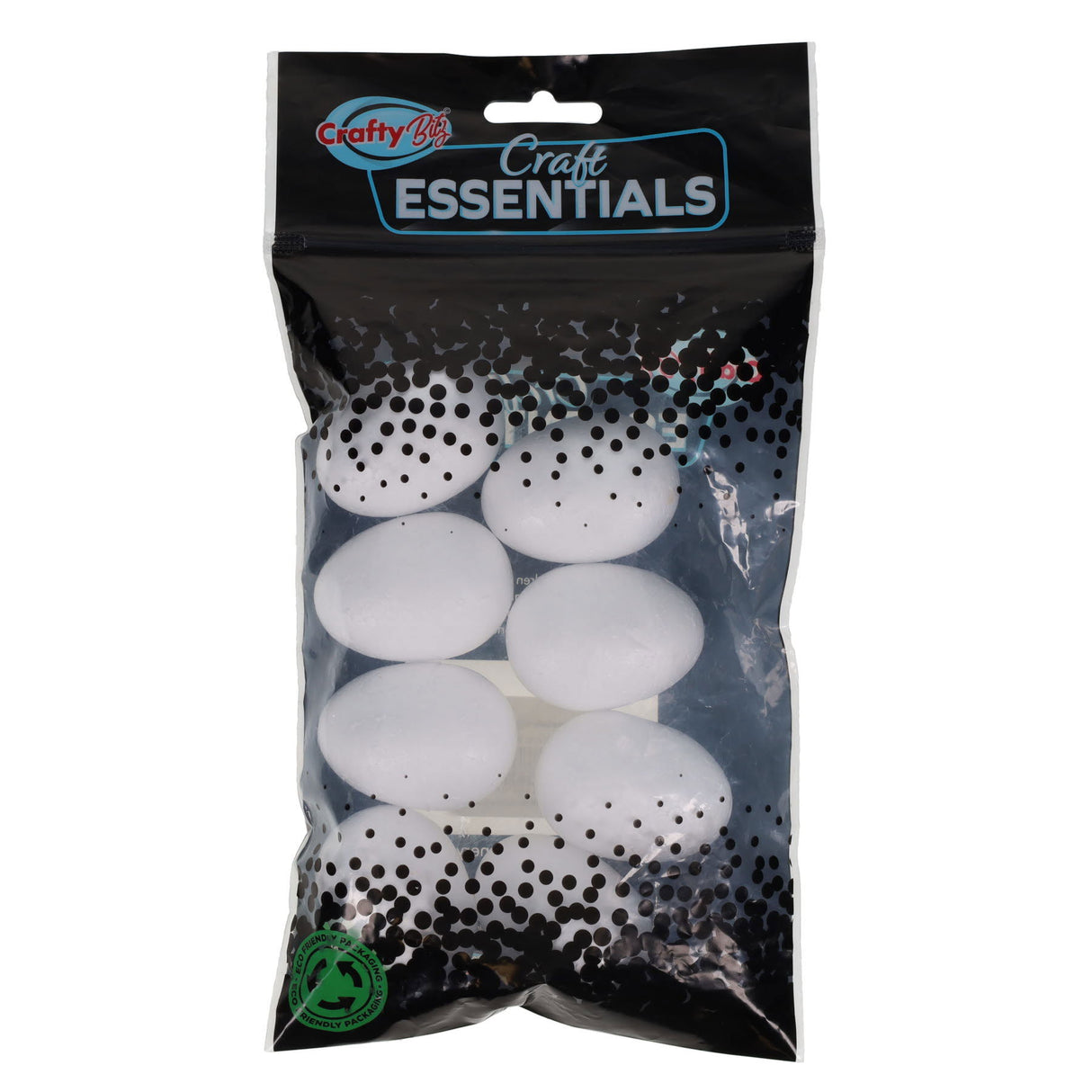 Crafty Bitz Polyestyrene Eggs - 5cm - Pack of 8