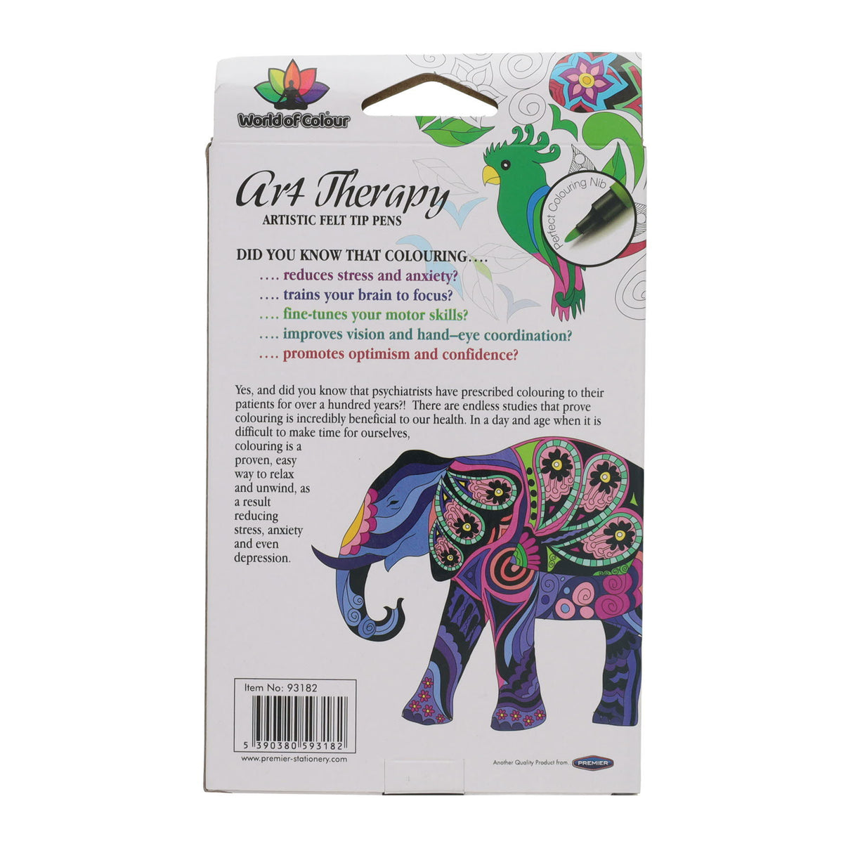 World of Colour Artistic Felt Tip Pens - Box of 12