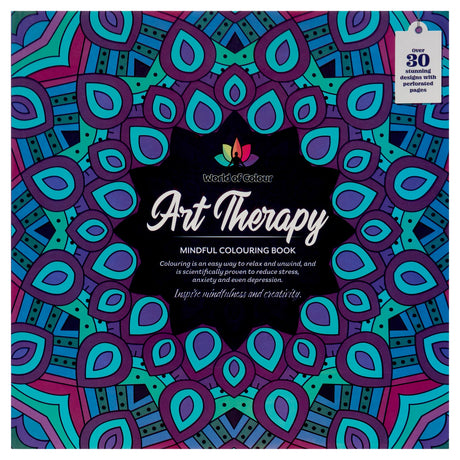 World Of Colour Art Therapy - Mindful Colouring Book-Adult Colouring Books-World of Colour|StationeryShop.co.uk