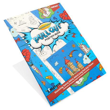World of Colour 3m Pull Out Poster Colouring Book - Fantasy-Kids Colouring Books-World of Colour|StationeryShop.co.uk