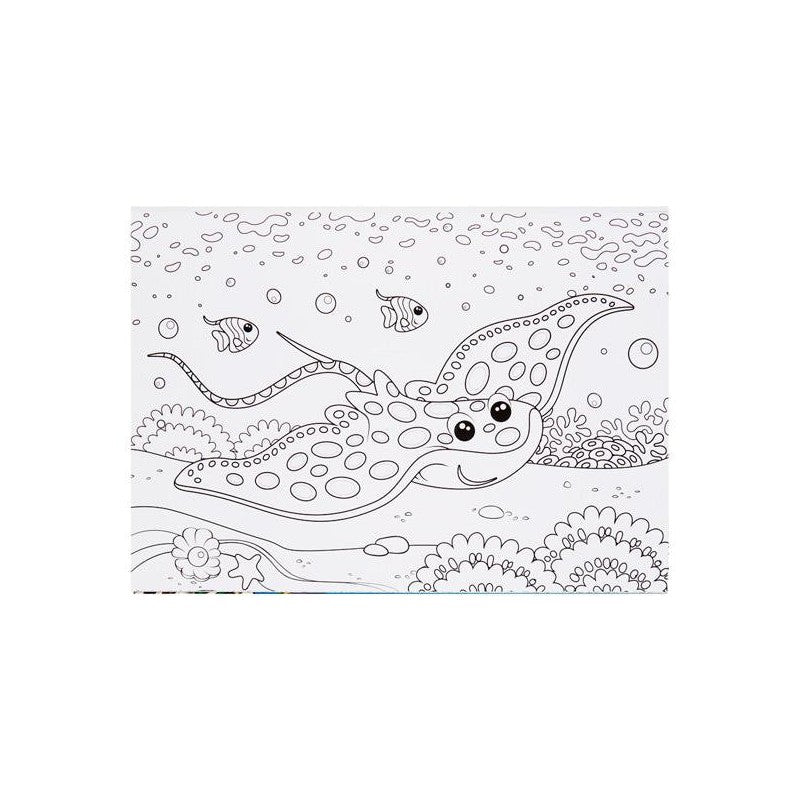 World of Colour A3 Colouring Book - 25 Sheets - Aquatic Life-Kids Colouring Books-World of Colour|StationeryShop.co.uk