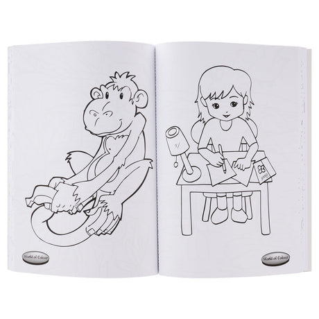 World of Colour A4 Perforated Colour Me Colouring Book - 192 Pages-Kids Colouring Books-World of Colour|StationeryShop.co.uk
