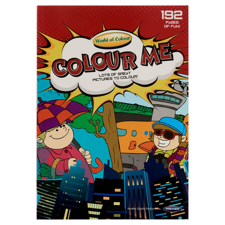 World of Colour A4 Perforated Colour Me Colouring Book - 192 Pages-Kids Colouring Books-World of Colour|StationeryShop.co.uk