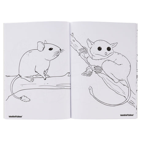 World of Colour A4 Perforated Colour Me Colouring Book - 48 Pages - Awesome Pets-Kids Colouring Books-World of Colour|StationeryShop.co.uk
