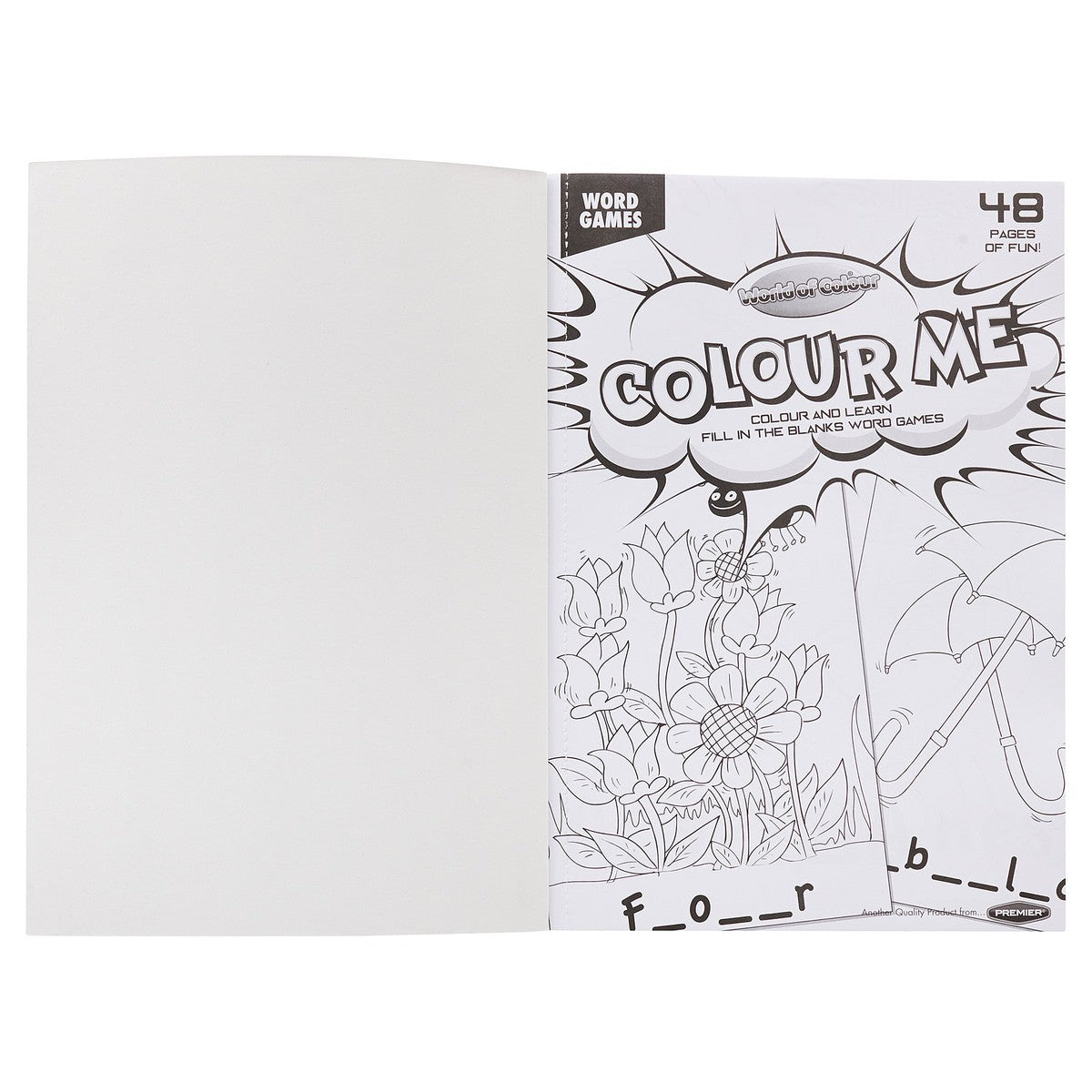 World of Colour A4 Perforated Colour Me Colouring Book - 48 Pages - Fun Activity