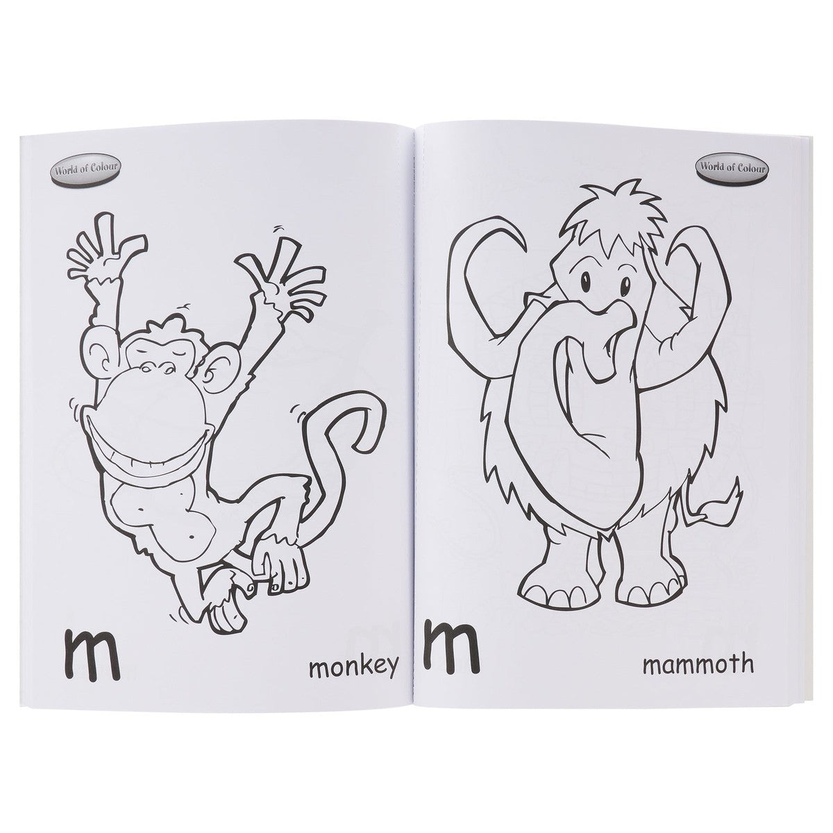 World of Colour A4 Perforated Colour Me Colouring Book - 96 Pages - Alphabet Fun 1