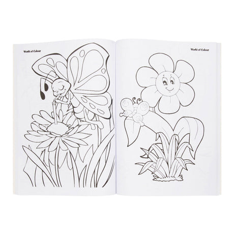 World of Colour A4 Perforated Colour Me Colouring Book - 96 Pages - Back to Nature