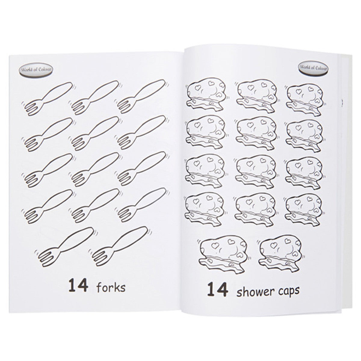 World of Colour A4 Perforated Colour Me Colouring Book - 96 Pages - Number Fun