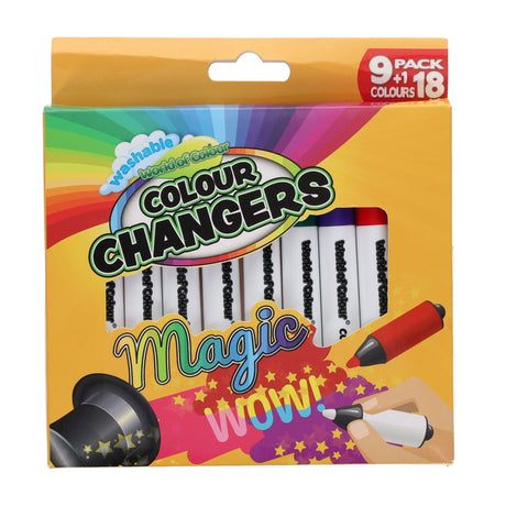 World of Colour Box of 9+1 Colour Changing Magic Markers-Markers-World of Colour|StationeryShop.co.uk