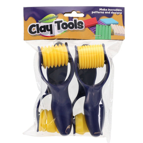 World of Colour Clay Tools - Rollers - Pack of 4-Sculpting Equipment- Buy Online at Stationery Shop UK