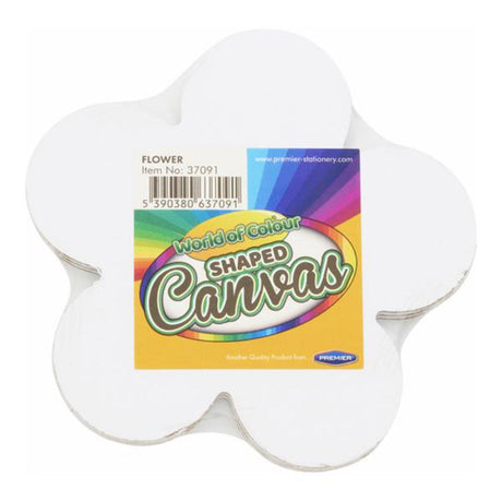 World of Colour Colour In Canvas - 100x100mm - Flower Shape-Colour-in Canvas-World of Colour|StationeryShop.co.uk