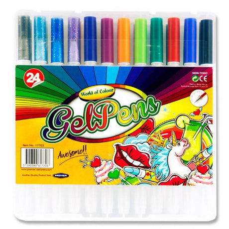 World of Colour Gel Pens - Box of 24-Gel Pens-World of Colour|StationeryShop.co.uk