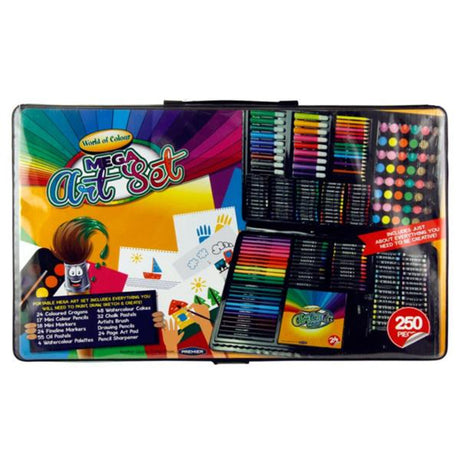 World of Colour Mega Art Set - 250 Pieces-Kids Art Sets-World of Colour|StationeryShop.co.uk