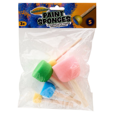 World of Colour Sponges - Pack of 5-Daubers & Blenders-World of Colour|StationeryShop.co.uk