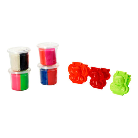 World of Colour Tri-Pots Dough & Moulds Set-Modelling Dough-World of Colour|StationeryShop.co.uk