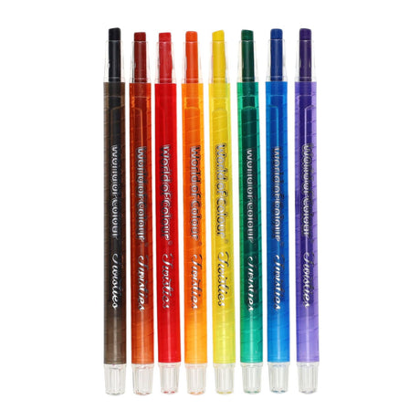 World of Colour Twisties Crayons - Pack of 8-Crayons-World of Colour|StationeryShop.co.uk