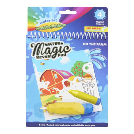 World of Colour Water Magic Reveal Pad and Water Pen - On the Farm-Kids Art Sets-World of Colour|StationeryShop.co.uk