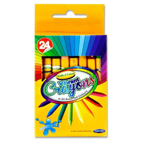 World of Colour Wax Crayons - Pack of 24-Crayons-World of Colour|StationeryShop.co.uk
