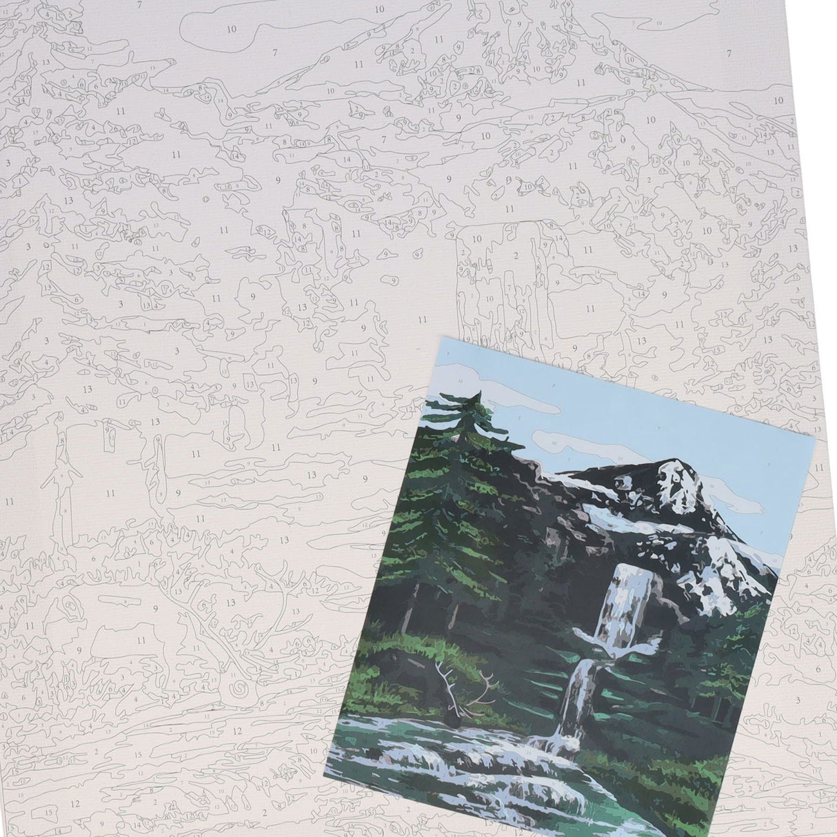 300x250mm Paint By Numbers Canvas - Waterfall-Colour-in Canvas-Icon | Buy Online at Stationery Shop